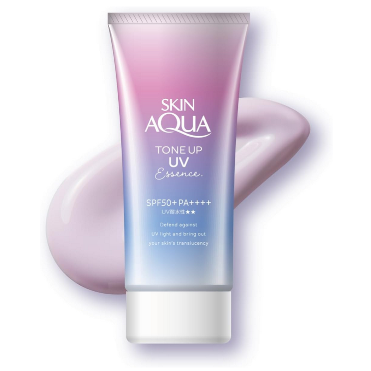 Rohto Skin Aqua Tone Up UV Essence Lavender SPF50+ PA++++ 70g