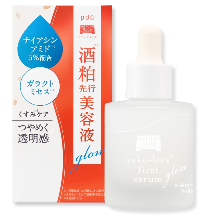 Wafood Made Sake Lees Pre-Serum Glow 30mL – Serum with Niacinamide, Galactomyces, Sake Lees Extract, Arbutin, Ceramide, and Rice Ferment Filtrate