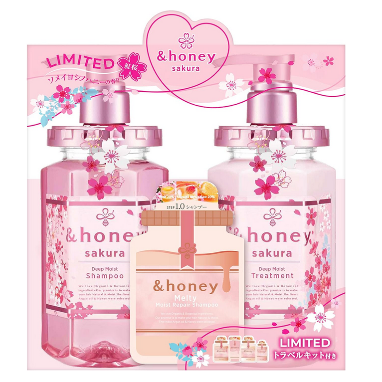 &honey Deep Moist Sakura Limited Edition Shampoo and Conditioner